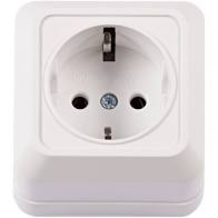 Розетка накладна з/з LUXEL Opera 2001 (біла)