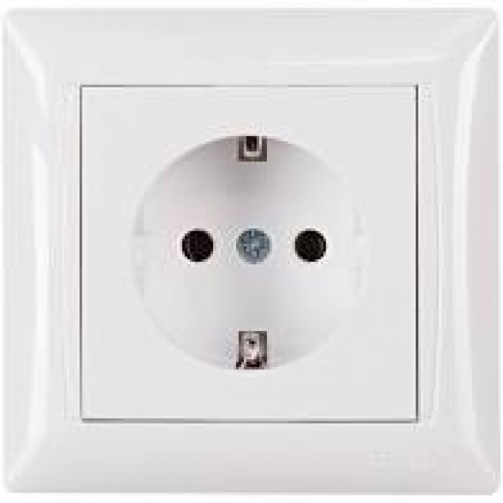 Розетка з/з LUXEL Primera 3004 (белая)
