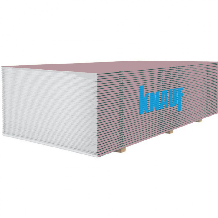 Гіпсокартон вогнестійкий Knauf 1200х2500х12.5мм
