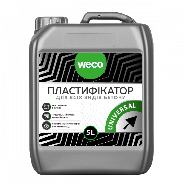 Пластифікатор "Для всіх видів бетону UNIVERSAL" WECO (5л)