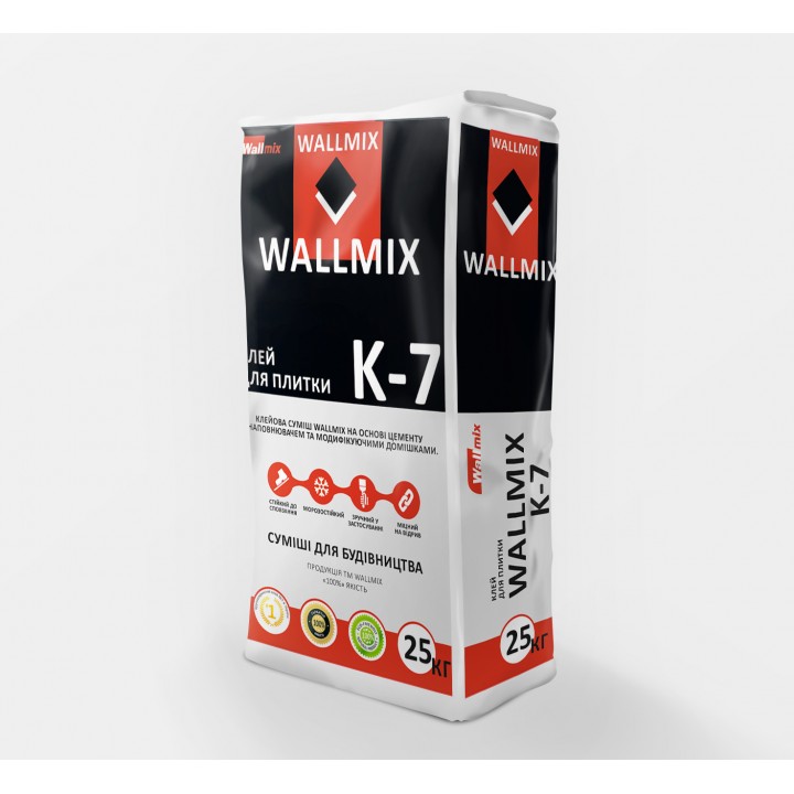 Клей для плитки WALLMIX K-7 (25кг.)