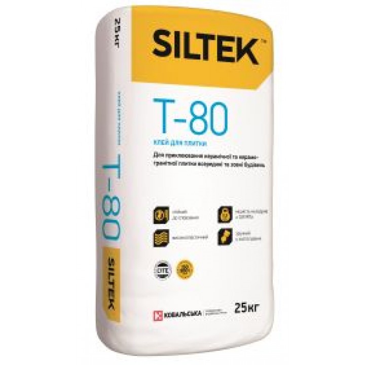 Клей для плитки SILTEK Т-80 (25 кг.)