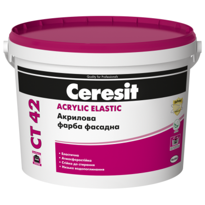 Фарба акрилова фасадна Церезіт СТ-42 (Ceresit CT-42) (10 л.)