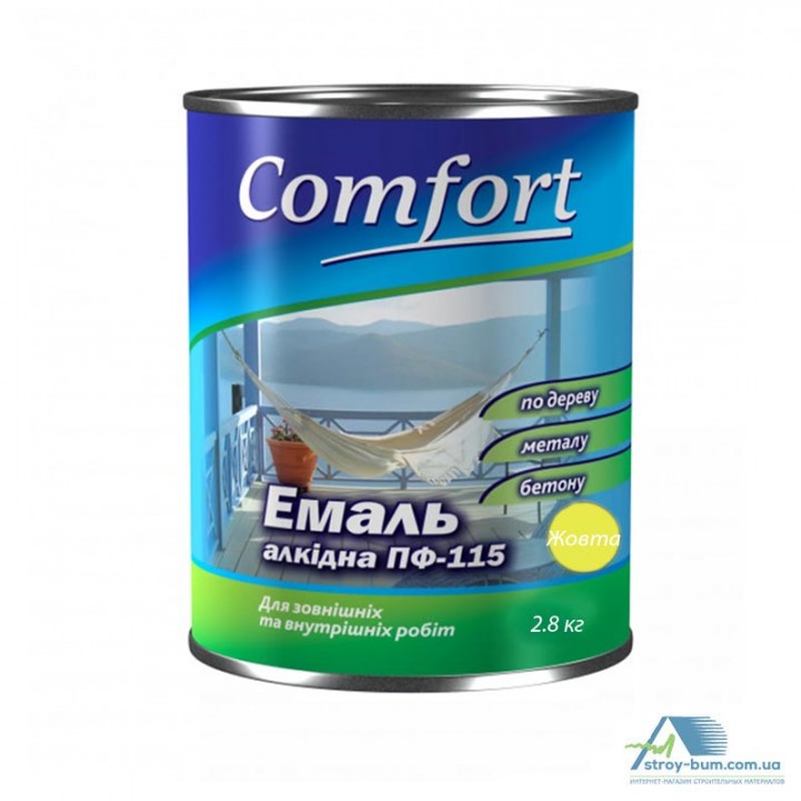 Емаль Комфорт (Comfort) ПФ-115 жовта (2,8 кг.)