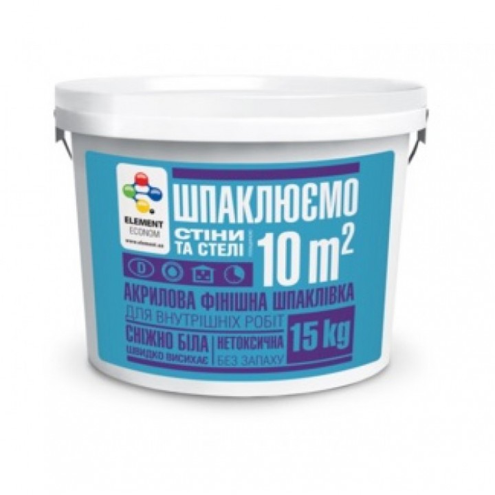 Шпаклівка акрилова фінішна Element econom (1,4 кг)