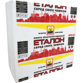 Пінопласт BUILDER ЭТАЛОН М-25 EPS-50 (1*1) (100мм)